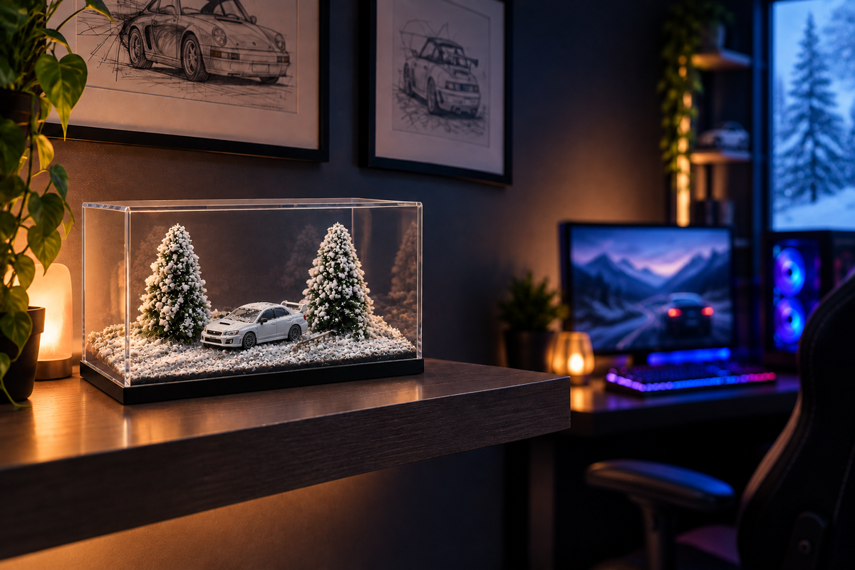 Lifestyle-Banner mit Winter-Diorama